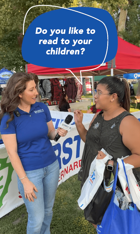 First 5 in the neighborhood reading with Estefania