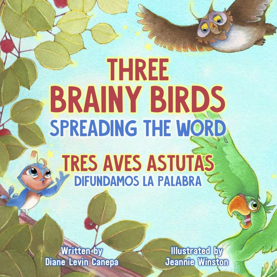 Three Brainy Birds Spreading the Word cover