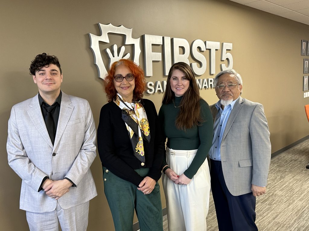 (Left to right)  Jonathan Savarese, Ileana Conley, Erin Meier and Robert Mente are the newest employees to join First 5 San Bernardino. 