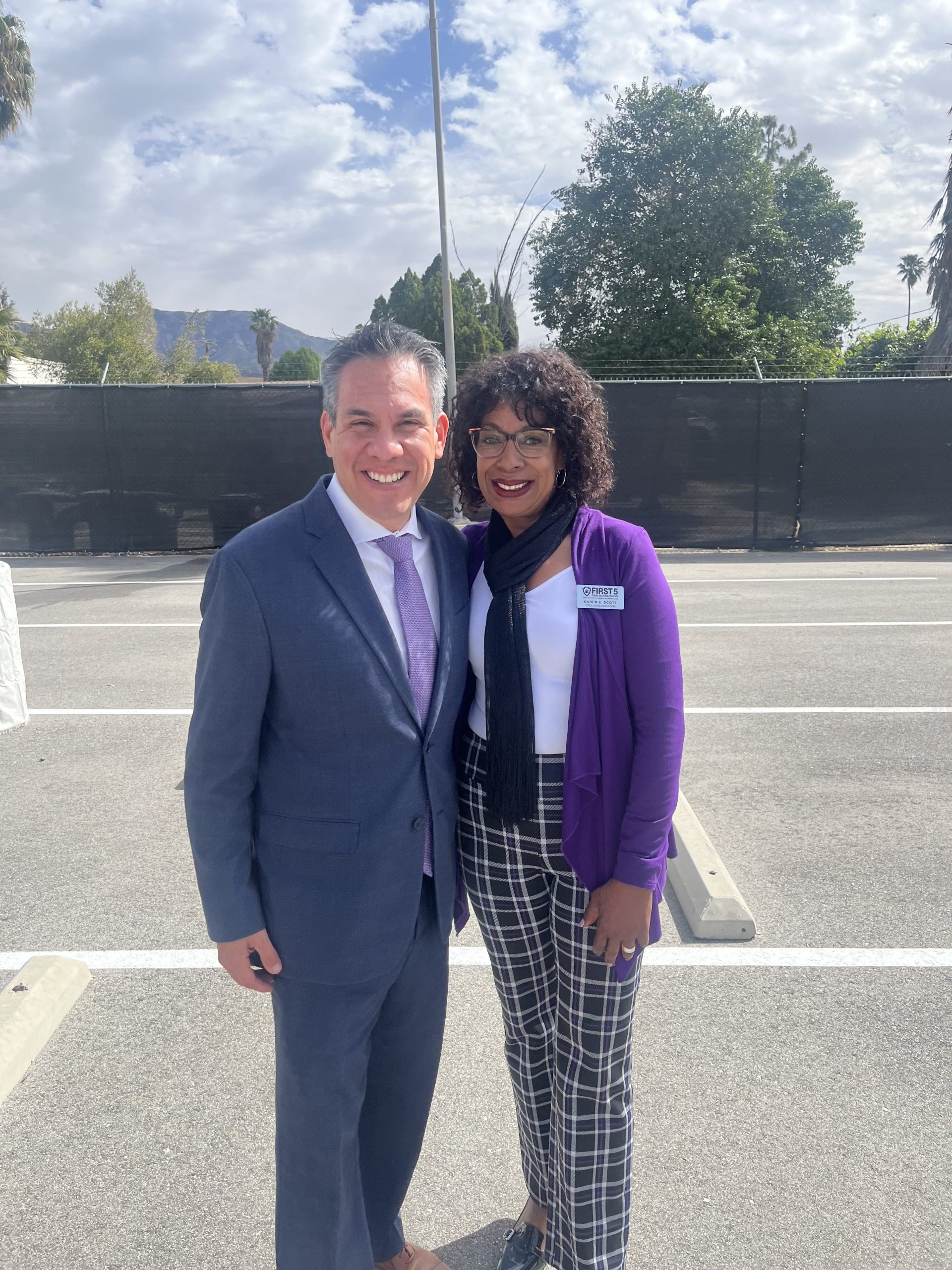 Representative Pete Aguilar D-CA33 and Karen Scott