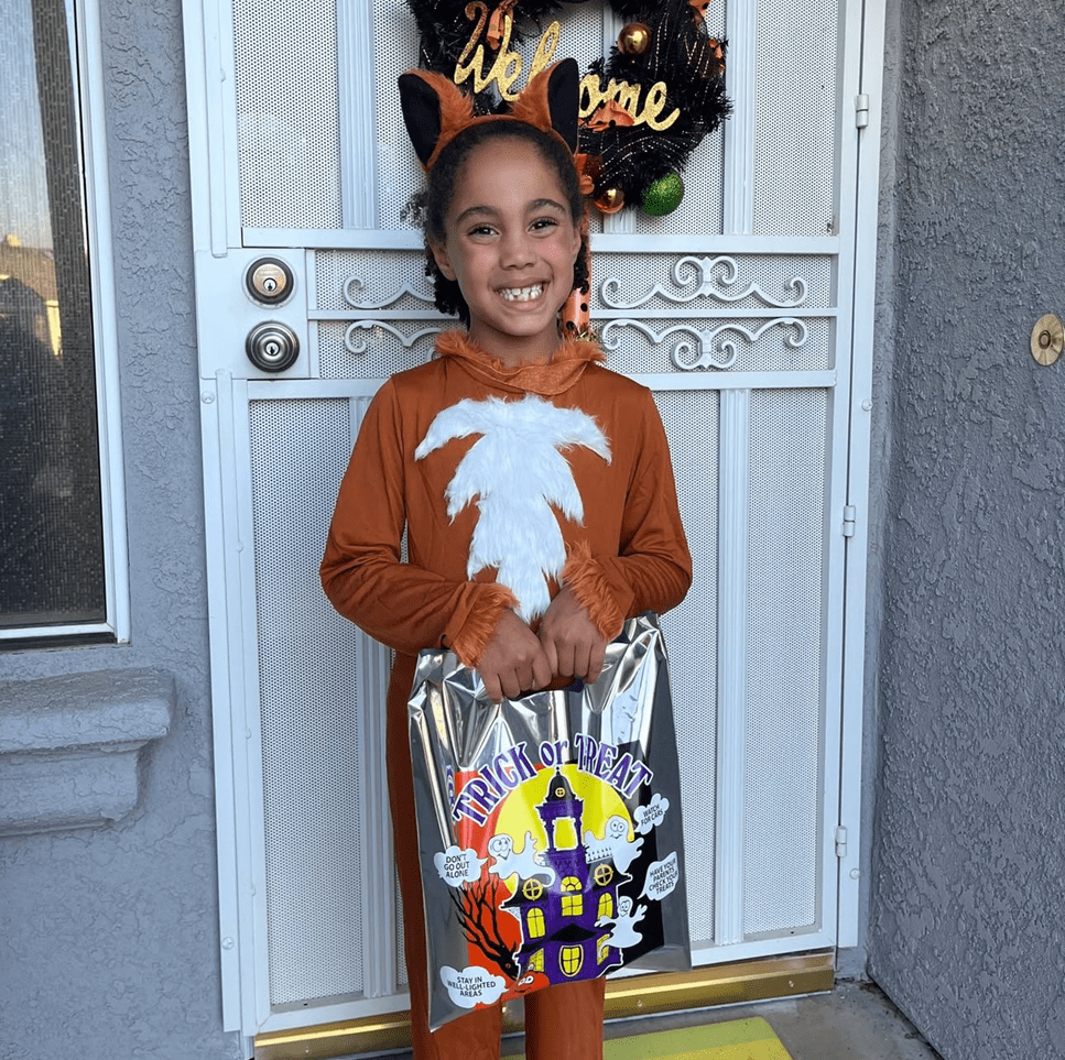 Child in Halloween costume
