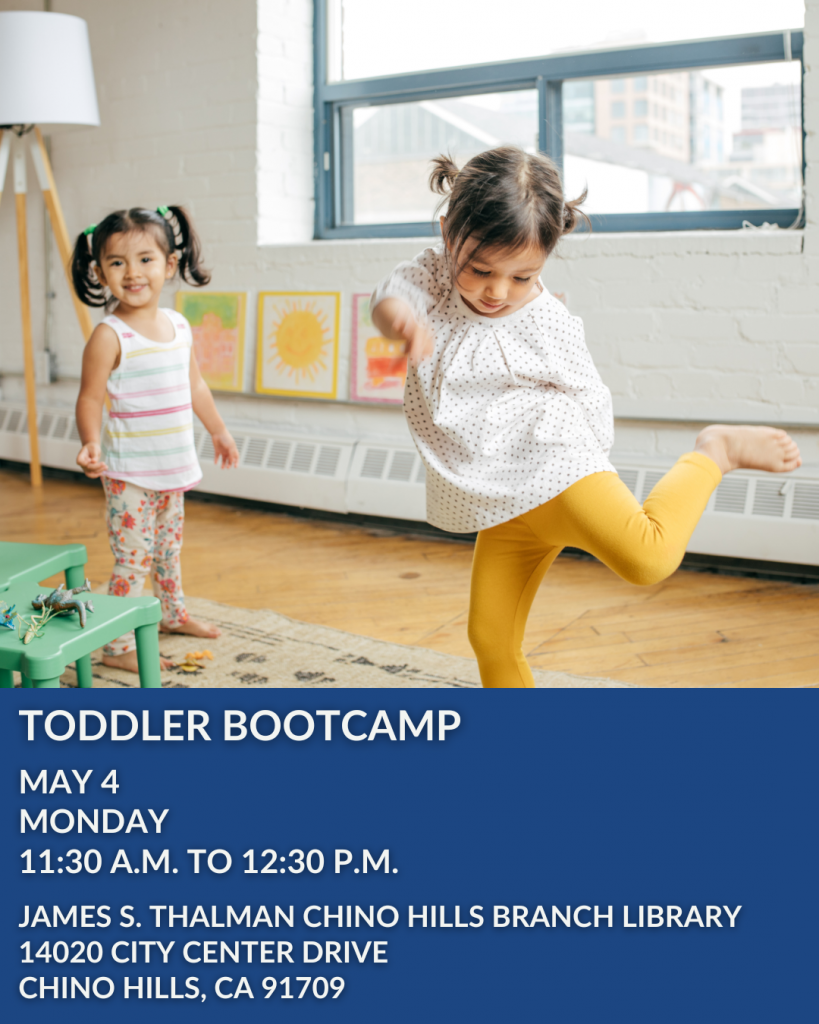 Toddler bootcamp event May 4